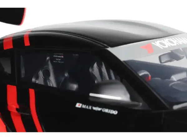 2020 Toyota Supra GR RHD (Right Hand Drive) "Advan" Black and Red 1/18 Model Car by GT Spirit #2
