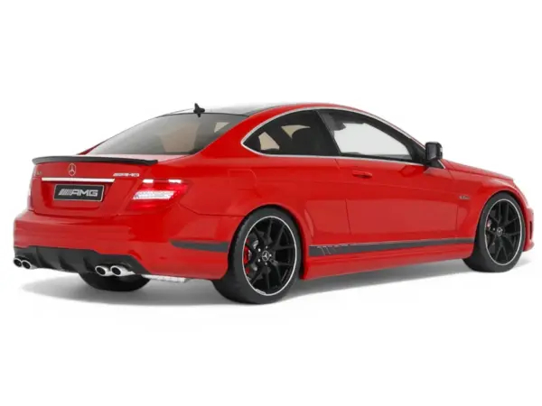 2014 Mercedes-Benz C63 AMG Red with Black Top 1/18 Model Car by GT Spirit #5