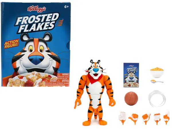 Tony the Tiger 6.75" Moveable Figure with Alternate Hands and Accessories "Kellogg's Frosted Flakes" Model by Jada #1
