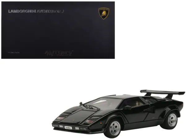 Lamborghini Countach 5000S Black 1/43 Diecast Model Car by Autoart #1