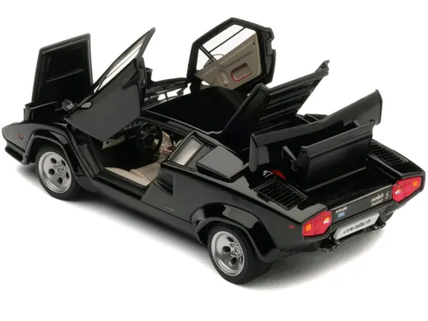 Lamborghini Countach 5000S Black 1/43 Diecast Model Car by Autoart #2