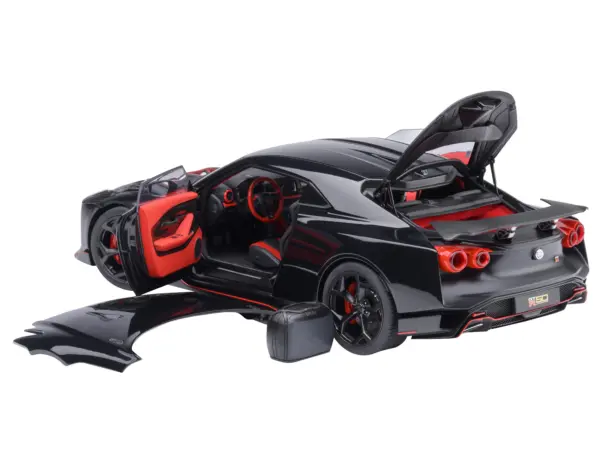 Nissan GT-R50 By ItalDesign Black and Matt Black 1/18 Model Car by Autoart #2