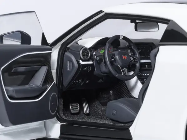 Nissan GT-R50 By ItalDesign Black and White Metallic 1/18 Model Car by Autoart #3