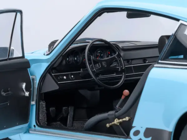 Porsche 911 Carrera 2.7 RS Gulf Blue with Black Stripes and Wheels 1/18 Model Car by Autoart #3
