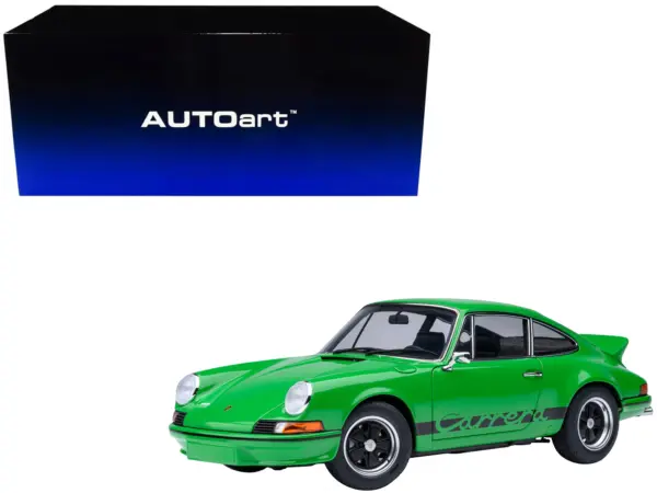 Porsche 911 Carrera 2.7 RS Viper Green with Black Stripes and Wheels 1/18 Model Car by Autoart #1