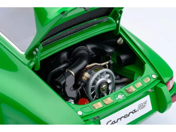 Porsche 911 Carrera 2.7 RS Viper Green with Black Stripes and Wheels 1/18 Model Car by Autoart #5
