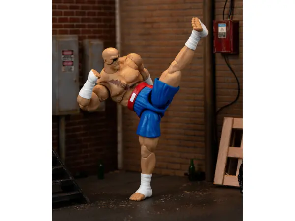 Sagat 7.5" Moveable Figure with Accessories and Alternate Head and Hands "Ultra Street Fighter II: The Final Challengers" (2017) Video Game Model by Jada #4