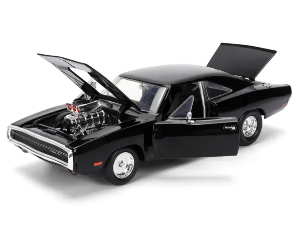 Dom's 1970 Dodge Charger R/T Black "F9" (2021) Movie "Fast & Furious" Series 1/24 Diecast Model Car by Jada #2