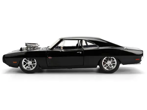 1970 Dodge Charger R/T Black "Furious 7" (2015) Movie "Fast & Furious" Series 1/24 Diecast Model Car by Jada #3