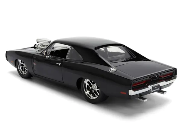 1970 Dodge Charger R/T Black "Furious 7" (2015) Movie "Fast & Furious" Series 1/24 Diecast Model Car by Jada #4