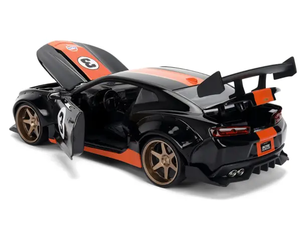 2016 Chevrolet Camaro #3 "Gulf Oil" Black with Orange Stripe "Wide Body" Series 1/24 Diecast Model Car by Jada #4