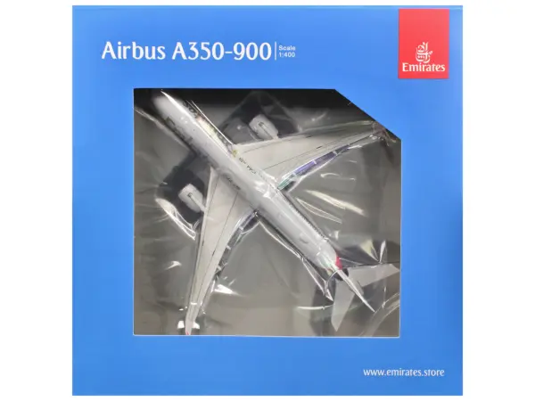 Airbus A350-900 Commercial Aircraft "Emirates Airlines" (A6-EXB) White with Tail Graphics 1/400 Diecast Model Airplane by GeminiJets #3