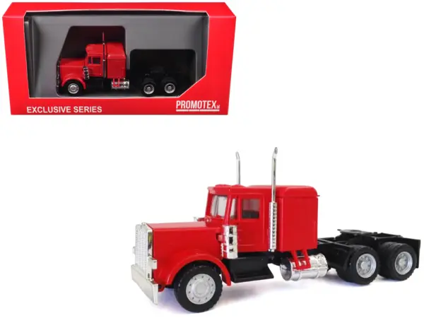 Peterbilt Long Tractor Red 1/87 (HO) Plastic Model Car by Promotex #1