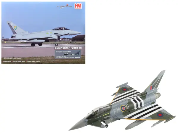 Eurofighter Typhoon FGR4 Fighter Aircraft "ZJ913 FM-G" (2024) British Royal Air Force "Air Power Series" 1/72 Diecast Model by Hobby Master #1