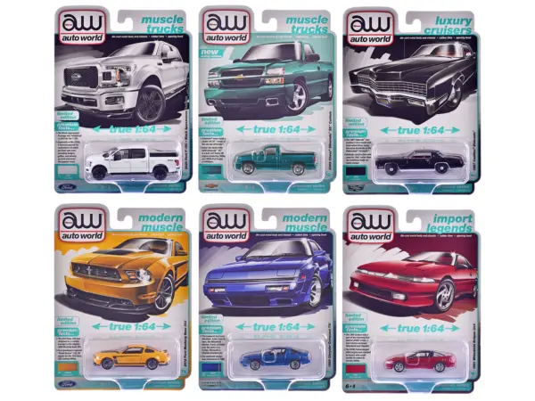 Auto World Premium 2025 Release 1 Set A of 6 pieces 1/64 Diecast Model Cars by Auto World #1