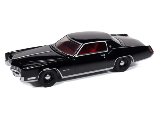 1967 Cadillac Eldorado Sable Black with Red Interior "Luxury Cruisers" Series 1/64 Diecast Model Car by Auto World #2