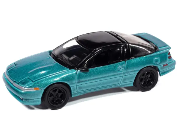 1991 Mitsubishi Eclipse GSX Tennessee Blue Metallic with Black Top "Import Legends" Series 1/64 Diecast Model Car by Auto World #3