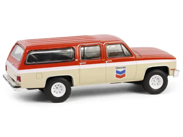 1988 GMC Suburban Sierra Classic C10 "Chevron" Orange and Beige with White Stripes "Chevron Special Edition" Series 1 1/64 Diecast Model Car by Greenlight #3