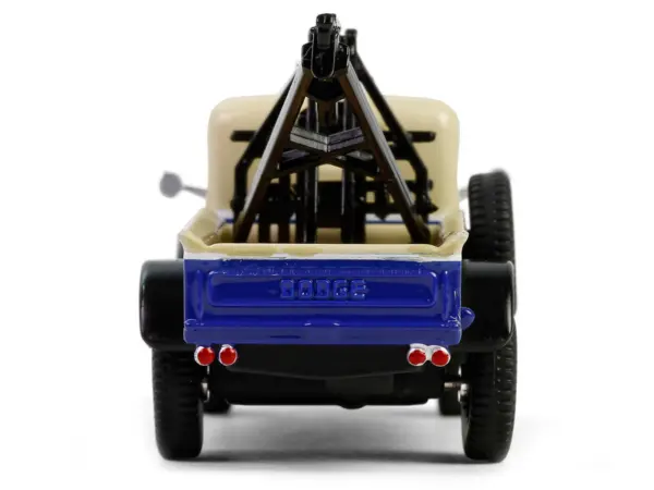 1948 Dodge Power Wagon Wrecker Tow Truck Beige and Blue "Chevron Special Edition" Series 1 1/64 Diecast Model Car by Greenlight #5