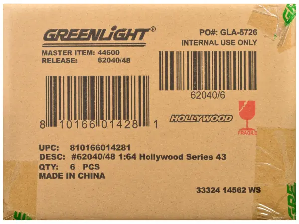 "Hollywood Series" Set of 6 pieces Release 43 1/64 Diecast Model Cars by Greenlight #2