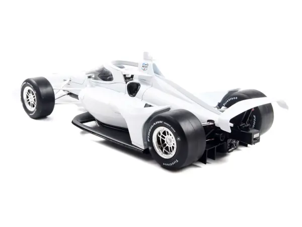 Dallara IndyCar Blank White "Autograph Car" (Super Speedway Configuration) "NTT IndyCar Series" 1/18 Diecast Model Car by IXO Models #3