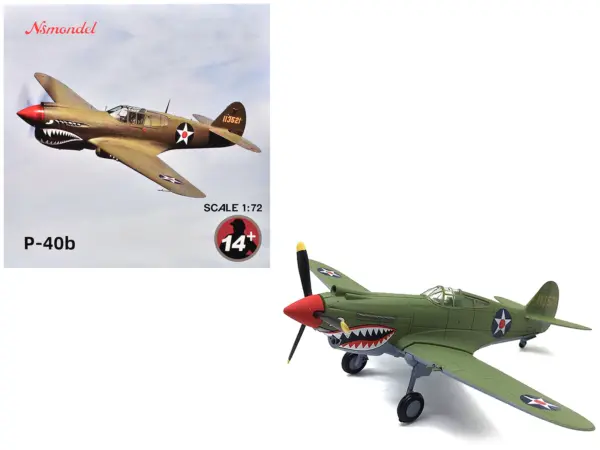 Curtiss P-40E Warhawk Fighter Aircraft "China-Burma-India Theater" (1942) United States Army Air Forces 1/72 Diecast Model Airplane #1