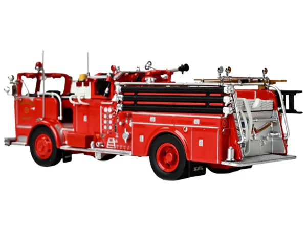 1965 Crown Firecoach Fire Engine "Los Angeles County Fire Department" LA County FD (LACFD) "Emergency!" Series Limited Edition to 2500 pieces Worldwide 1/50 Diecast Model by Iconic Replicas #3