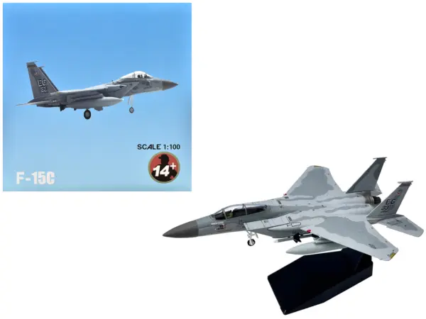 McDonnell Douglas F-15C Eagle Aircraft "MiG Killer Gulf Spirit 58th Tactical Fighter Squadron 33rd Tactical Fighter Wing Desert Storm" (1991) United States Air Force 1/100 Diecast Model Airplane #1
