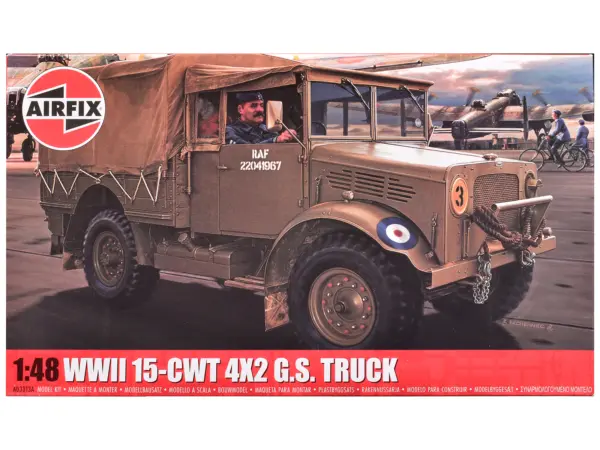 Level 2 Model Kit WWII 15-cwt 4x2 General Service Truck with 2 Scheme Options 1/48 Plastic Model Kit by Airfix #1