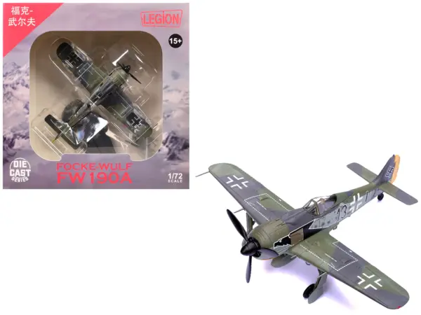 Focke-Wulf Fw 190A Aircraft "Black 13 8./JG 2 Richthofen France" (1943) German Luftwaffe 1/72 Diecast Model Airplane by Legion #1