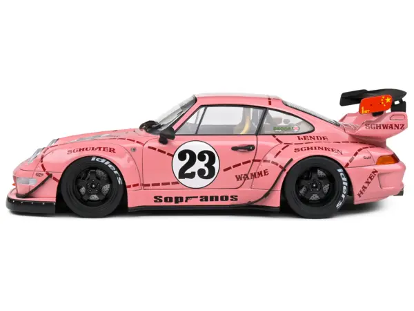 2020 RWB Bodykit #23 "Pink Pig" Pink with Graphics 1/18 Diecast Model Car by Solido #3