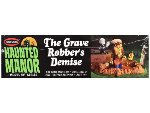 Skill 2 Model Kit Haunted Manor "The Grave Robber's Demise" Diorama Set 1/12 Scale Model by Polar Lights #2