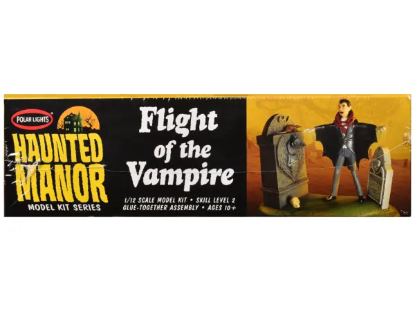 Skill 2 Model Kit Haunted Manor "Flight of the Vampire" Diorama Set 1/12 Scale Model by Polar Lights #2