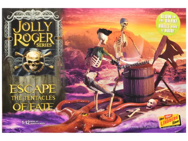 Skill 2 Model Kit Jolly Roger Series "Escape the Tentacles of Fate" Diorama Set 1/12 Scale Model by Lindberg #1