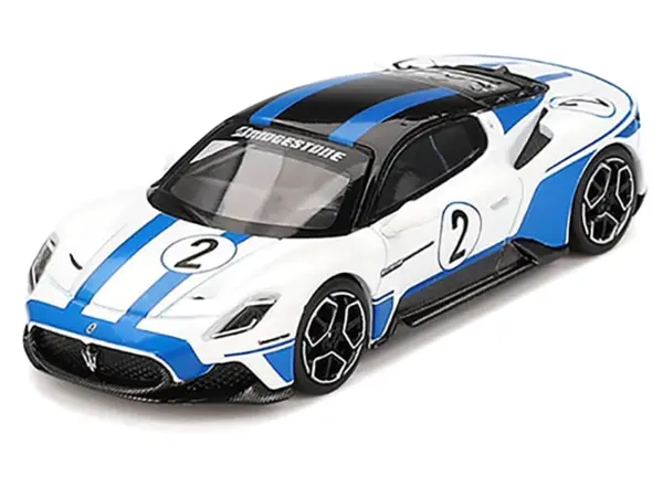 Maserati MC20 #2 White with Blue Stripes and Black Top "Maserati Performance Experience" 1/64 Diecast Model Car by BBR #2