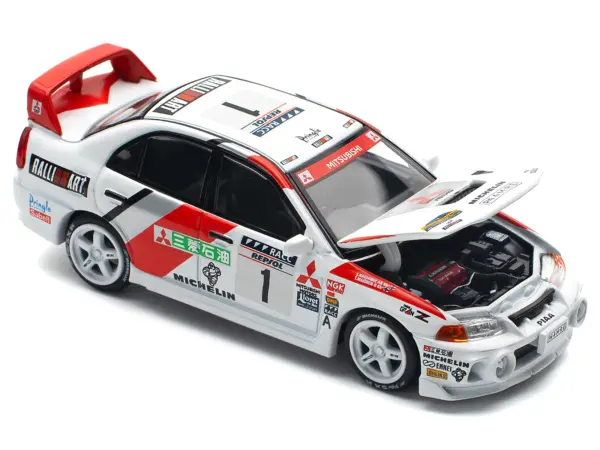 Mitsubishi Lancer Evolution IV RHD (Right Hand Drive) #1 Tommi Makinen - Seppo Harjanne Winner "Rally de Catalunya" (1997) 1/64 Diecast Model Car by Pop Race #2