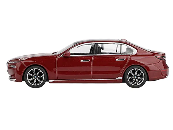 BMW i7 xDrive60 Aventurin Red Metallic Limited Edition 1/64 Diecast Model Car by Mini GT #2