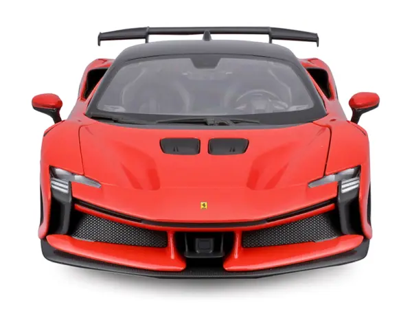 Ferrari SF90 XX Stradale Red with Black Top "Race + Play" Series 1/18 Diecast Model Car by Bburago #3