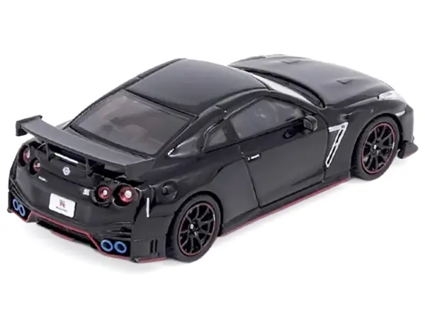 Nissan GT-R (R35) Nismo RHD (Right Hand Drive) Nismo Black with Carbon Hood and Top 1/64 Diecast Model Car by Inno Models #2