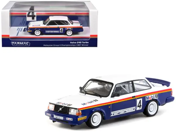 Volvo 240 Turbo #4 Per-Gunnar Andersson Winner "Malaysian Group A Championships" (1987) "Hobby64" Series 1/64 Diecast Model Car by Tarmac Works #1