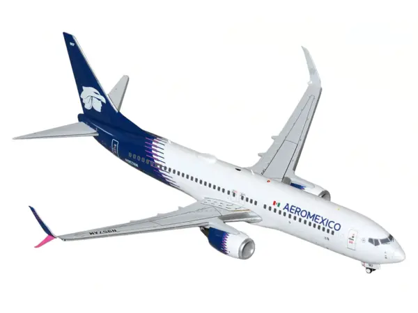 Boeing 737-800 Commercial Aircraft "AeroMexico" (N957AM) White with Dark Blue Tail "Gemini 200" Series 1/200 Diecast Model Airplane by GeminiJets #2