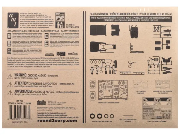 Skill 2 Model Kit 1940 Willys Coupe "Coca-Cola Race Team" 1/25 Scale Model by AMT #4