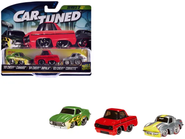 "Lowriders" Series 3 Chevrolet Triple Pack Set of 3 Cars Diecast Model Cars by CarTuned #1