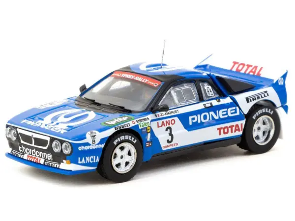 Lancia 037 Rally #3 Jean-Claude Andruet - Francoise Sappey 2nd Place "Ypres 24 Hours Rally" (1983) "Hobby64+" Series 1/64 Diecast Model Car by Tarmac Works #2