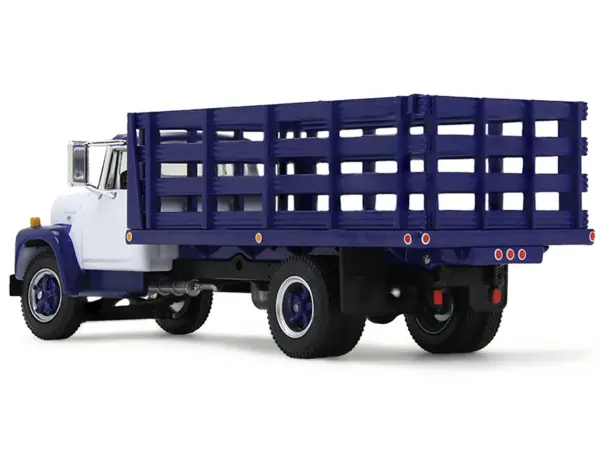 1970s International Loadstar Stake Truck White and Navy Blue 1/64 Diecast Model by DCP/First Gear #3