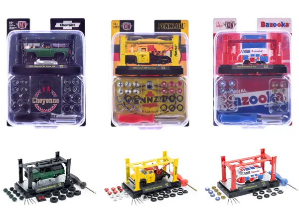 Model Kit 3 piece Car Set Release 79 Limited Edition to 9600 pieces Worldwide 1/64 Diecast Model Cars by M2 Machines #1