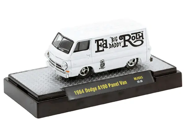1964 Dodge A100 Panel Van "Ed 'Big Daddy' Roth - Rat Fink" White Limited Edition to 4950 pieces Worldwide 1/64 Diecast Model Car by M2 Machines #2
