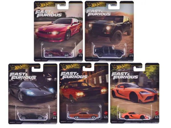 "Fast & Furious" 2025 5 piece Set L Model Cars by Hot Wheels #1