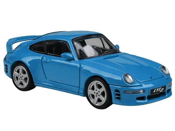 1995 RUF CTR2 Mexico Blue 1/64 Diecast Model Car by Paragon Models #2