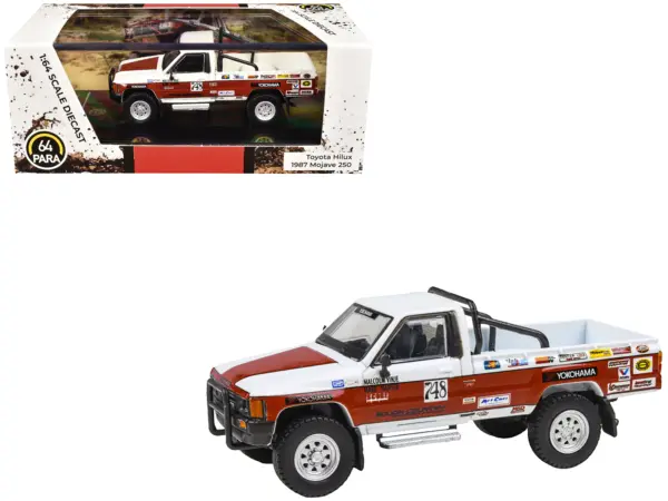 Toyota Hilux Pickup Truck #748 Malcolm Vinje - Mark Hansen "Mojave 250" (1987) 1/64 Diecast Model Car by Paragon Models #1